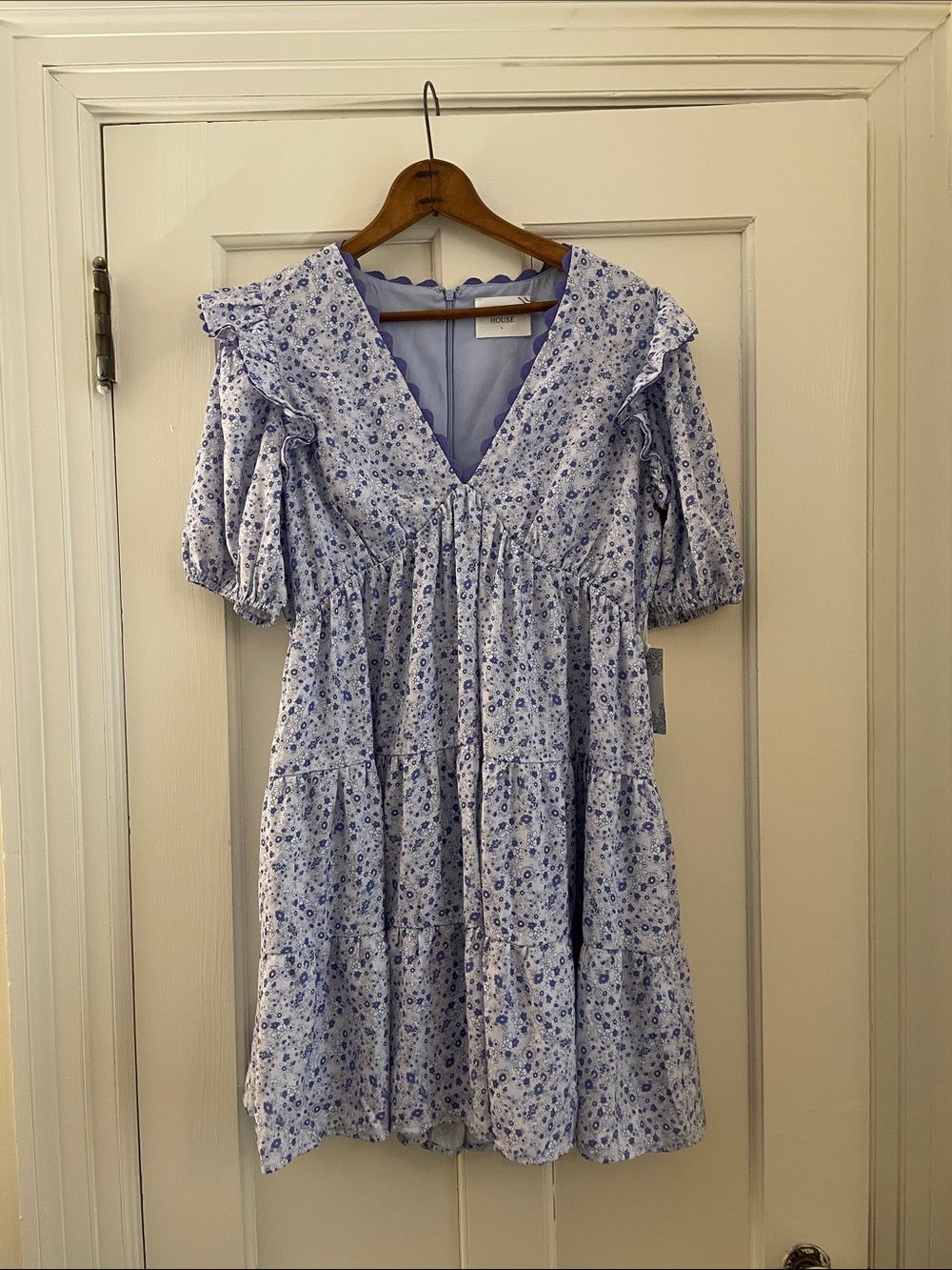 NWT Tuckernuck Hyacinth House Lilac Floral Leonie Mini Dress | Women’s Size L